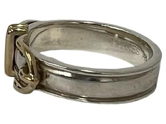 Hermès Cintura Band Ring Hermes Argento D'oro - vista 4