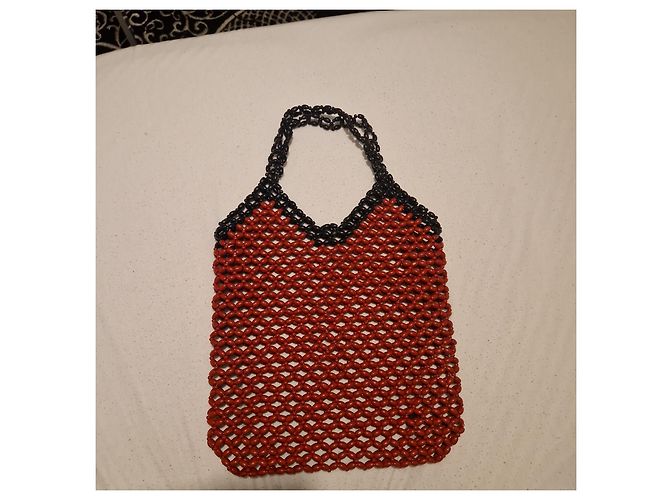 CP Company Tote-Bag aus Holzperlen Rot/Schwarz - Ansicht 4
