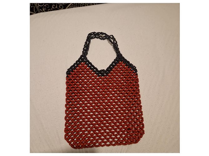 CP Company Tote-Bag aus Holzperlen Rot/Schwarz - Ansicht 5