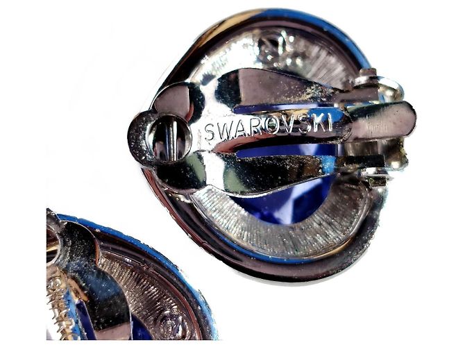 Orecchini Swarovski Swan cristallo blu Argento - vista 5