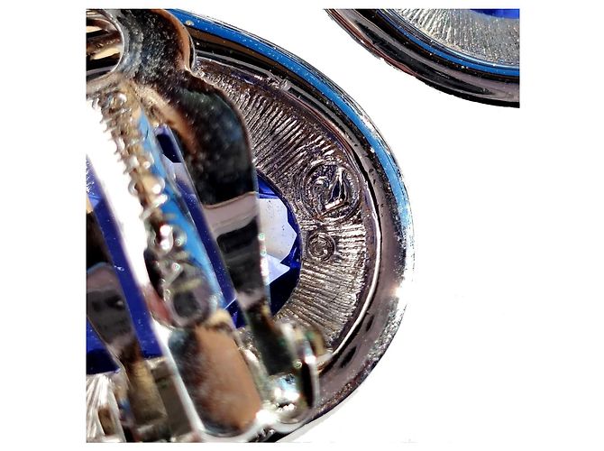 Orecchini Swarovski Swan cristallo blu Argento - vista 6