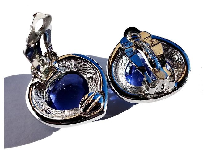 Orecchini Swarovski Swan cristallo blu Argento - vista 7