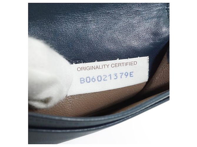 Bottega Veneta Tarjetero de cuero Intrecciato azul - vista 6