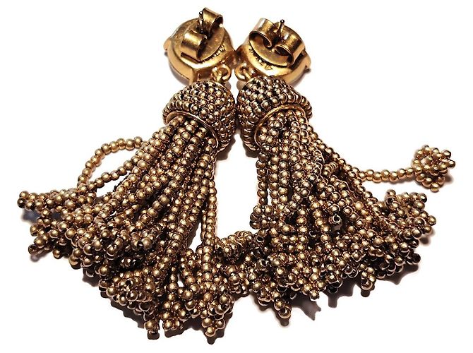 J.Crew Orecchini pendenti con nappa dorati D'oro - vista 5
