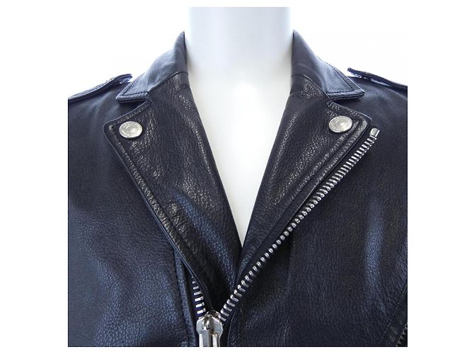 Autre Marque Chaqueta de cuero Riders Dsquared2 S74AM0956 Negro - vista 5