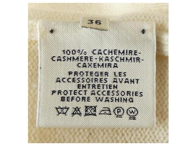 Hermès Hermes Cashmere-Kleid Weiß - Ansicht 3