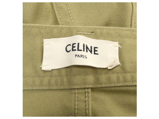 Céline Pantaloni a gamba dritta a vita media CELINE Beige - vista 4
