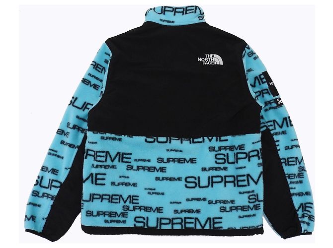 Supreme THE NORTH FACE Fleece-Jacke mit All-over-Logo Schwarz Blau - Ansicht 2