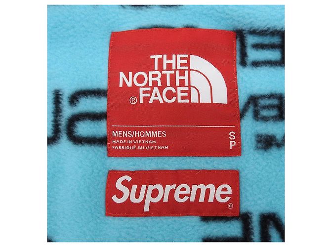 Supreme THE NORTH FACE Fleece-Jacke mit All-over-Logo Schwarz Blau - Ansicht 7