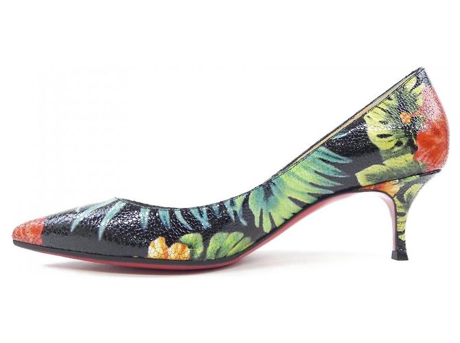 Décolleté Christian Louboutin Nero Rosso Verde - vista 2
