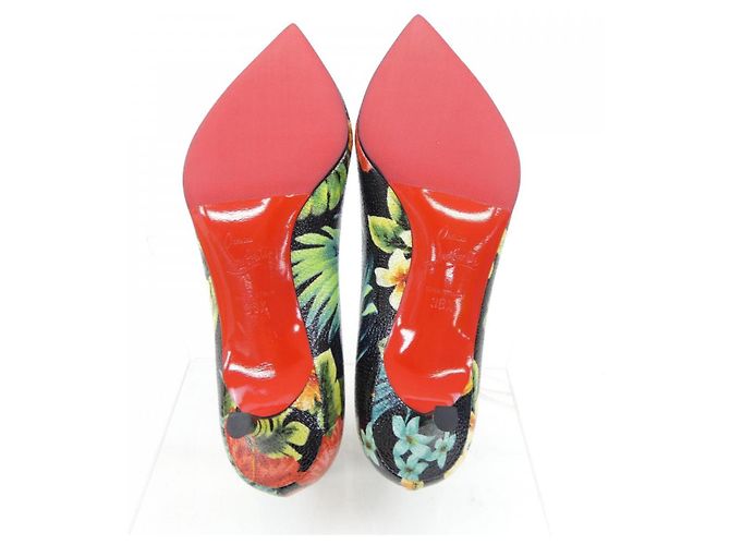 Décolleté Christian Louboutin Nero Rosso Verde - vista 4