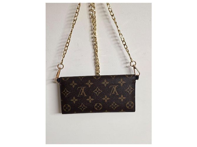 Cartera Louis Vuitton Monogram con Cadena Castaño Monograma - vista 11