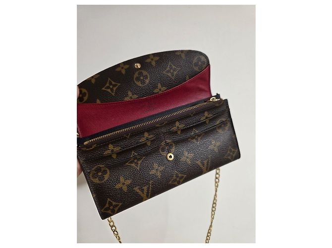 Cartera Louis Vuitton Monogram con Cadena Castaño Monograma - vista 3