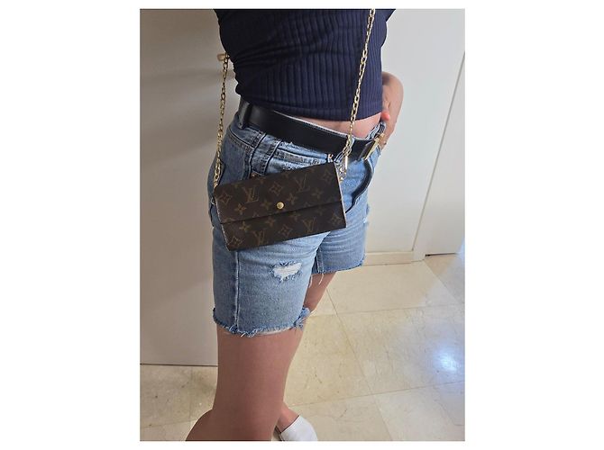 Louis Vuitton Pochette Felicie Monogram Marrone - vista 2