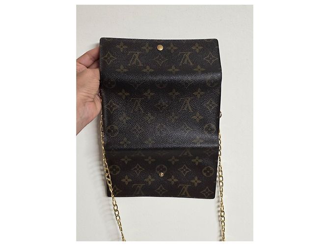 Louis Vuitton Pochette Felicie Monogram Marrone - vista 4