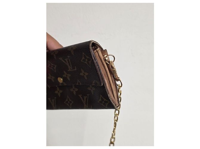 Pochette Félicie Louis Vuitton Cartera Pochette Felicie Monogram Castaño - vista 10