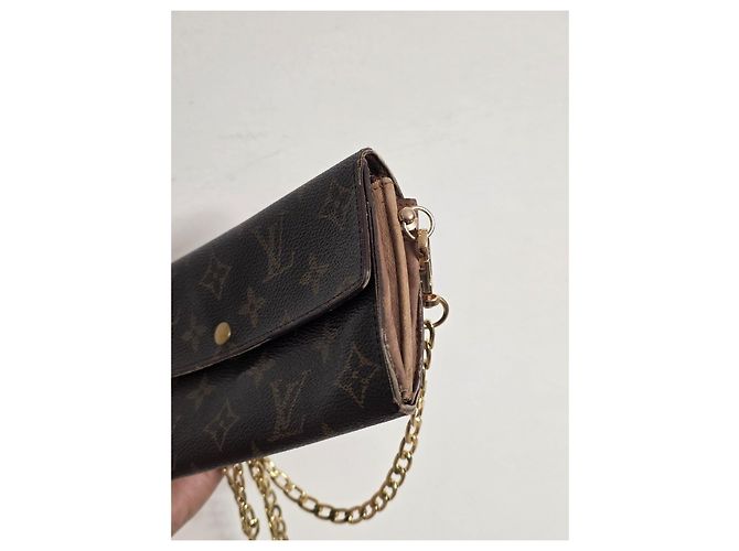 Pochette Félicie Louis Vuitton Cartera Pochette Felicie Monogram Castaño - vista 4