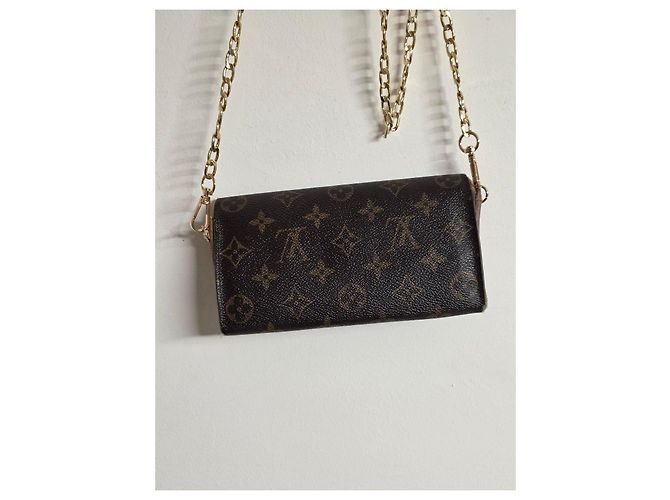 Pochette Félicie Louis Vuitton Cartera Pochette Felicie Monogram Castaño - vista 5