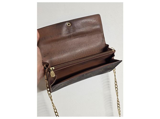 Pochette Félicie Louis Vuitton Cartera Pochette Felicie Monogram Castaño - vista 7