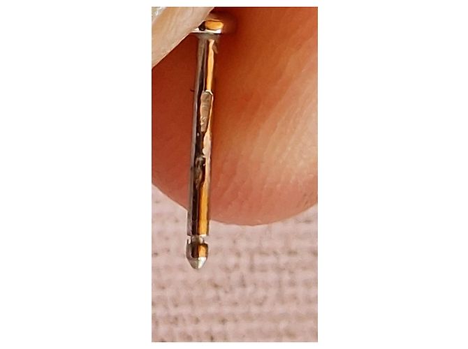 Autre Marque Guérin 18K Gold and Diamond Stud Earrings Silvery - view 5