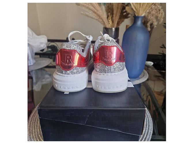 John Richmond Sneaker Silber Pailletten Rot Mehrfarben - Ansicht 5
