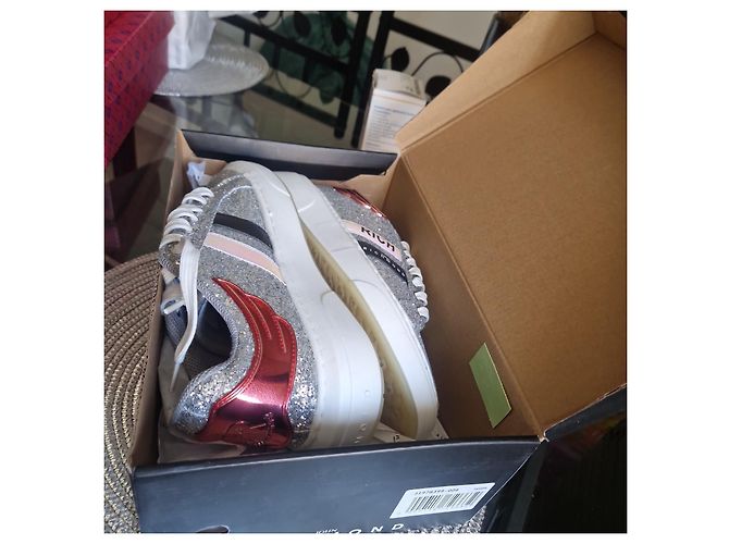 John Richmond Sneaker Silber Pailletten Rot Mehrfarben - Ansicht 8