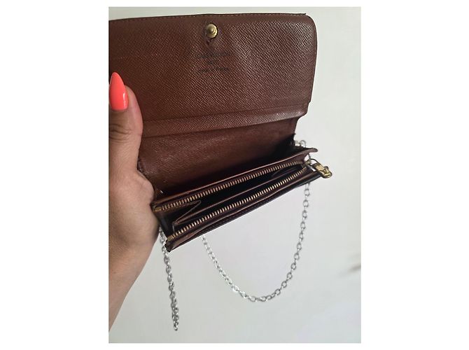 Pochette Félicie Louis Vuitton Pochette Felicie Monogram Marrone Monogramma - vista 10