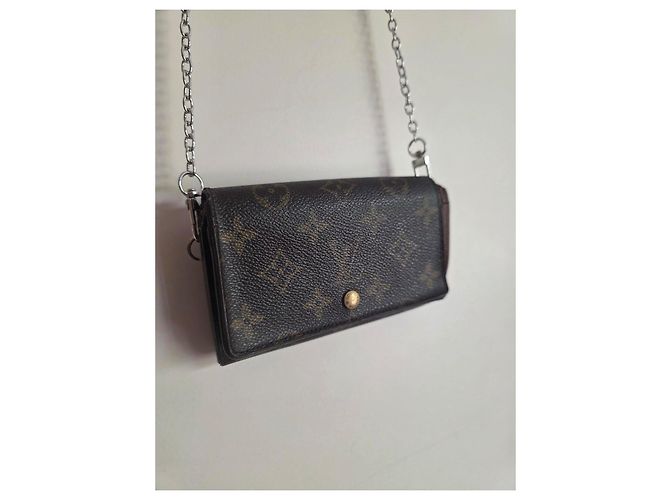 Pochette Félicie Louis Vuitton Pochette Felicie Monogram Marrone Monogramma - vista 12