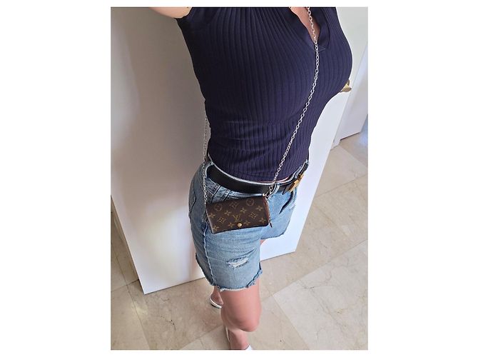 Pochette Félicie Louis Vuitton Pochette Felicie Monogram Marrone Monogramma - vista 13