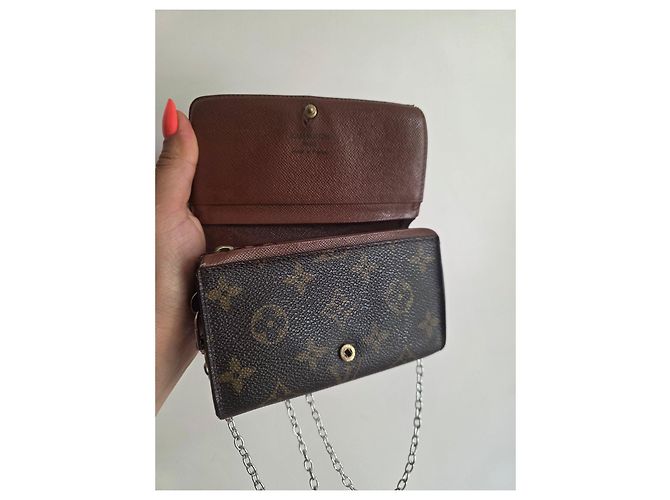 Pochette Félicie Louis Vuitton Pochette Felicie Monogram Marrone Monogramma - vista 4