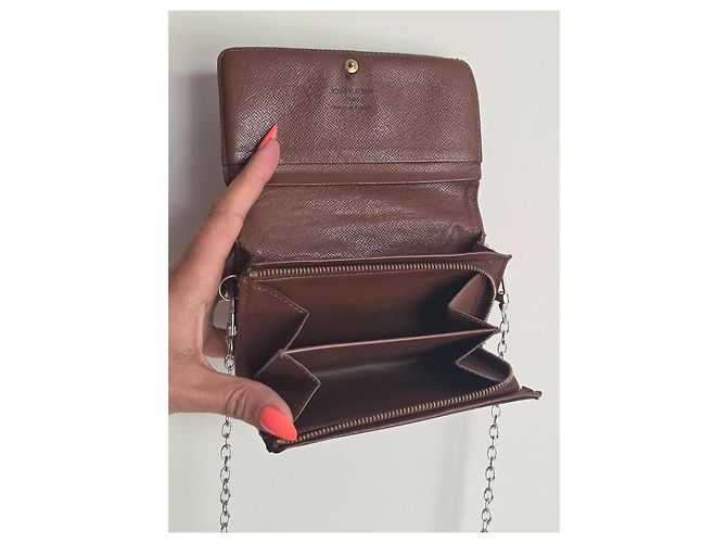 Pochette Félicie Louis Vuitton Pochette Felicie Monogram Marrone Monogramma - vista 7
