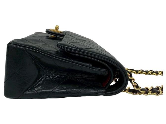 Borsa a Spalla Chanel Matelassé Coco Mark Double Flap Nero - vista 6