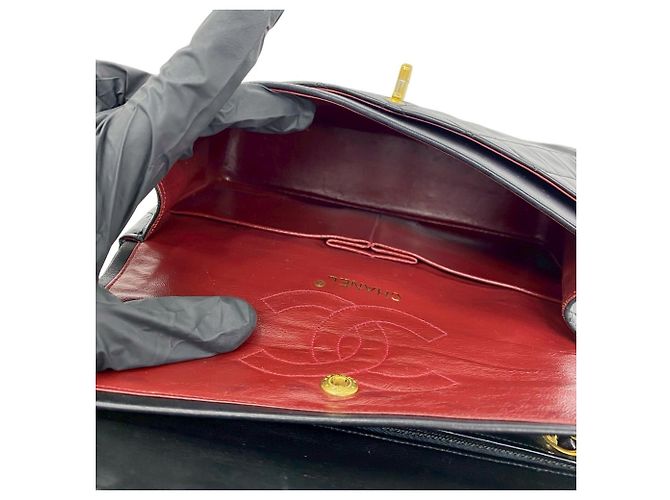 Borsa a Spalla Chanel Matelassé Coco Mark Double Flap Nero - vista 9