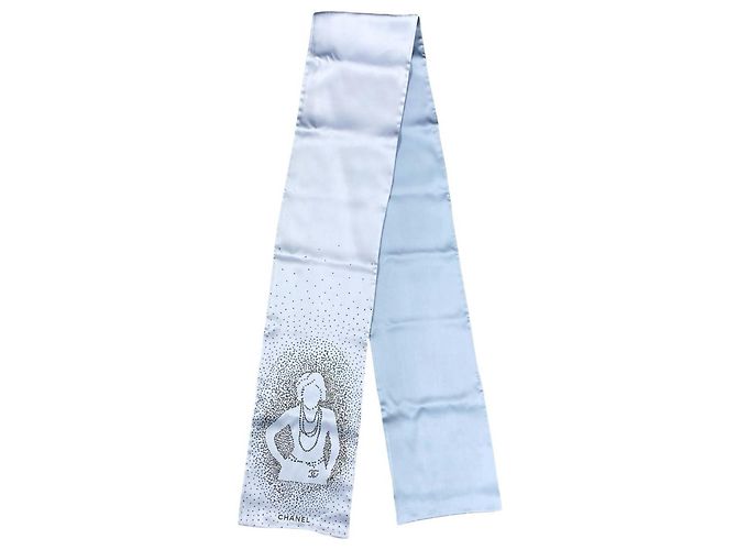 Chanel Seidenschal Blau - Ansicht 2