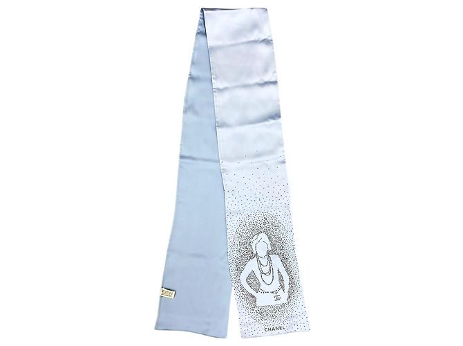 Chanel Seidenschal Blau - Ansicht 3
