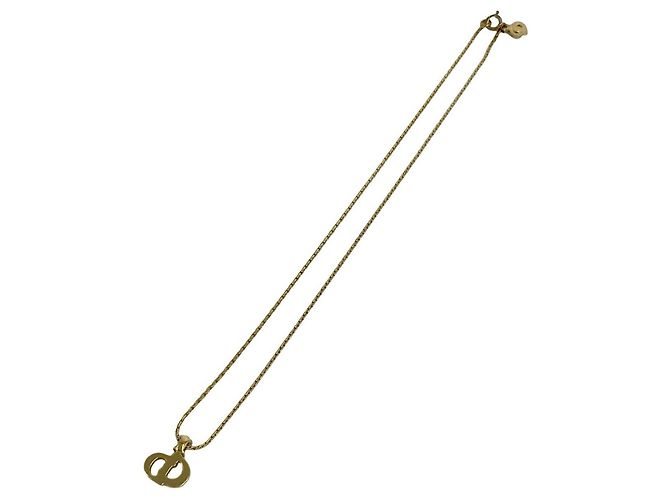 Collana con motivo logo CD Christian Dior placcata in oro D'oro - vista 5