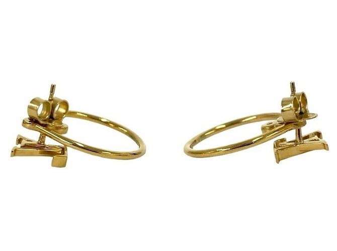 Orecchini a lobo placcati in oro Louis Vuitton D'oro - vista 4