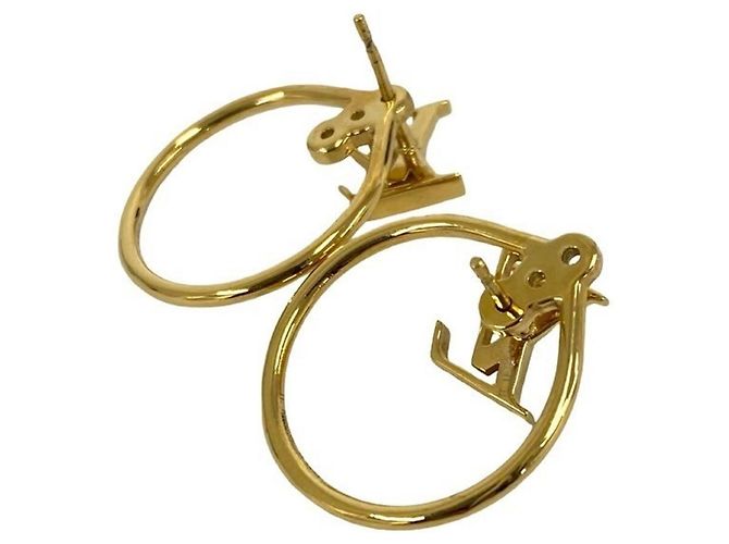 Orecchini a lobo placcati in oro Louis Vuitton D'oro - vista 7
