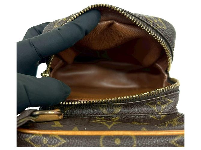 Louis Vuitton Vintage Amazon Monogram Leder Mini Schultertasche Braun - Ansicht 10
