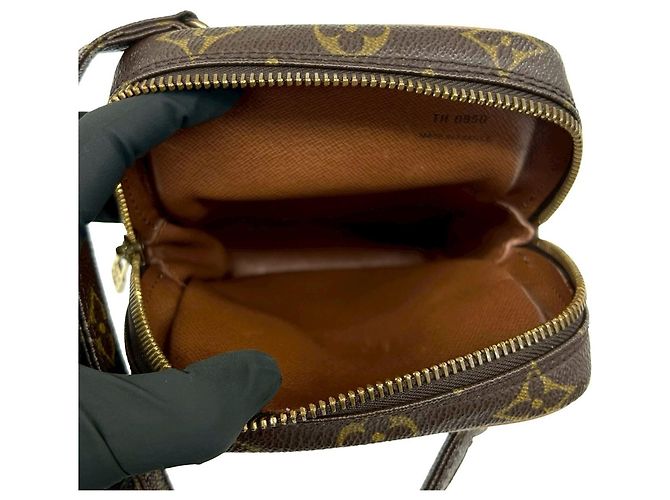 Louis Vuitton Vintage Amazon Monogram Leder Mini Schultertasche Braun - Ansicht 9
