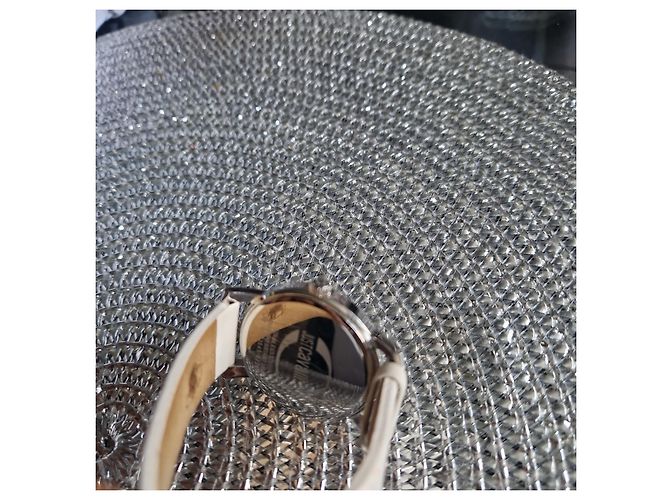 Relógio Just Cavalli pulseira couro branco Prata - vista 5