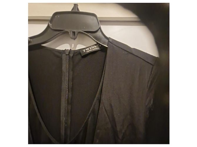 Autre Marque Twinset Simona Barbieri Mono Negro de Viscosa - vista 3