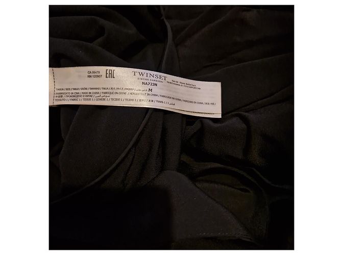 Autre Marque Twinset Simona Barbieri Mono Negro de Viscosa - vista 5