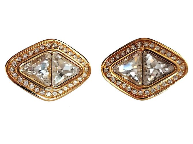 Orecchini a clip Swarovski SAL in cristallo, tono oro, pavé D'oro - vista 4