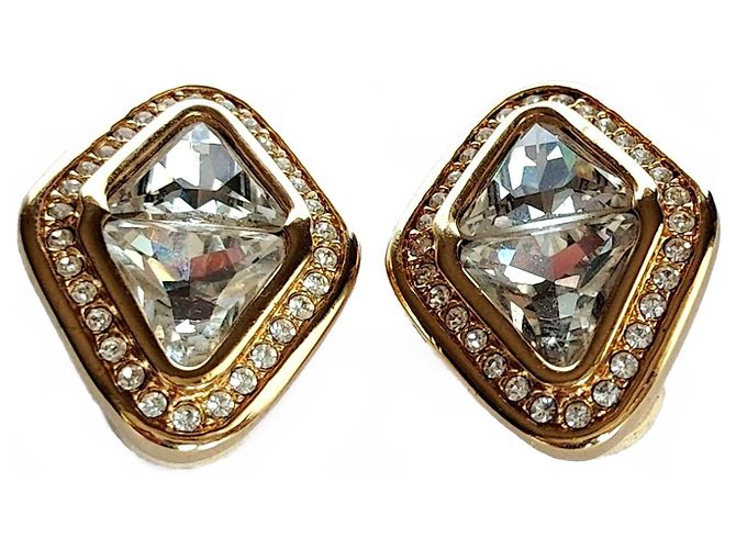 Orecchini a clip Swarovski SAL in cristallo, tono oro, pavé D'oro - vista 5