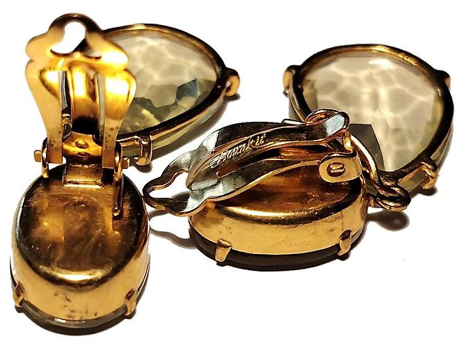 Autre Marque Bounkit Goldoptik Citrin Ohrringe Golden - Ansicht 5