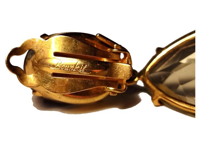 Autre Marque Bounkit Goldoptik Citrin Ohrringe Golden - Ansicht 7