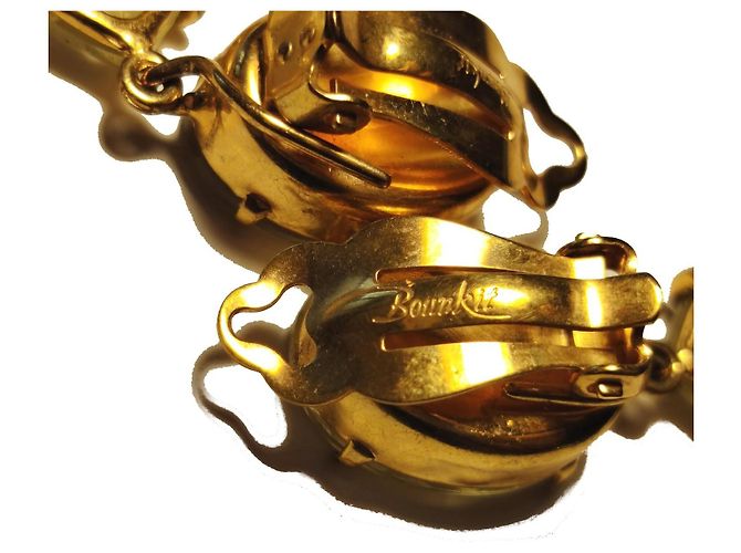 Autre Marque Bounkit Goldoptik Citrin Ohrringe Golden - Ansicht 8