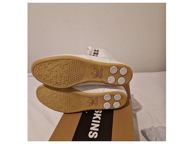 Adidas Botas Altas de Cuero Blanco con Cordones - vista 7