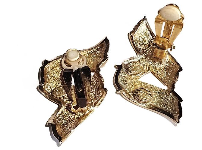 Kenneth Jay Lane Orecchini Kenneth Lane Volute Strass Tono Oro D'oro - vista 6
